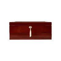 Christo Locking Glass Top Wooden Watch Box