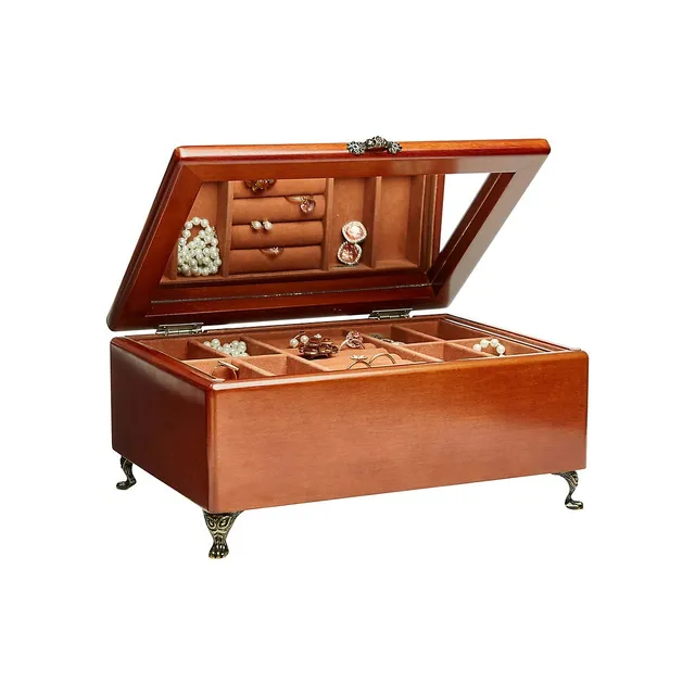 Mele and Co Kinsley Wooden Jewellery Box Square One