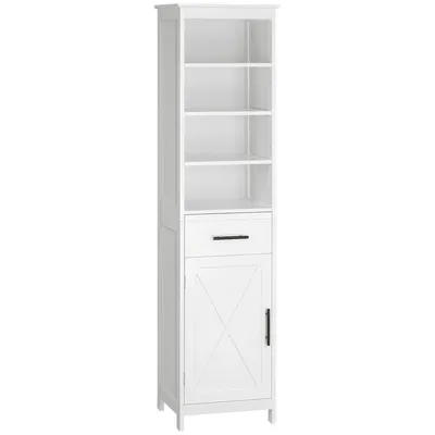 Free Standing Bathroom Storage Cabinet With 3-tier Shelf