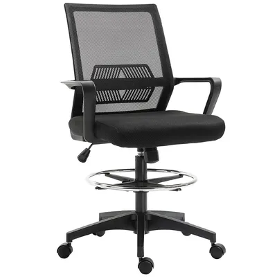 Tall Office Chair For Standing Desk With Tilt Function