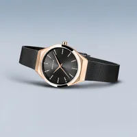 Ladies Ultra Slim Stainless Steel Watch In Rose Gold