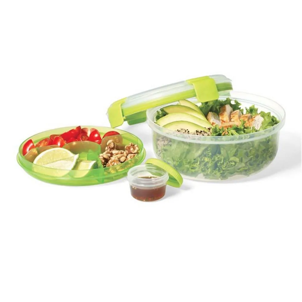 Set Of 2 Easylunch Salad Containers, 1.3 Liter Capacity