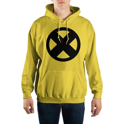 Marvel X-men X Logo Yellow Hoodie Sweater