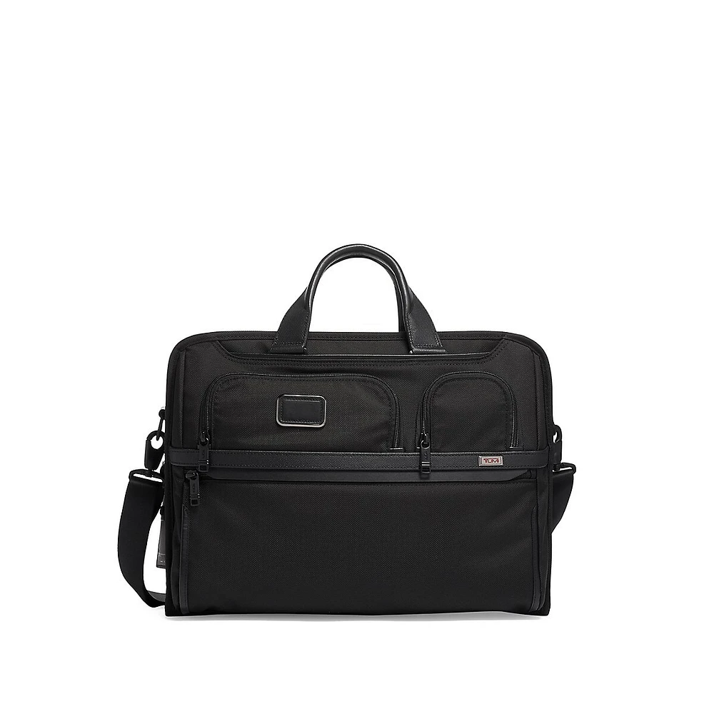 Large Alpha Compact Laptop Briefcase