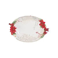 Cardinal Christmas Centerpiece Bowl