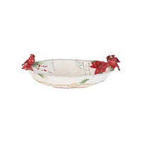 Cardinal Christmas Centerpiece Bowl