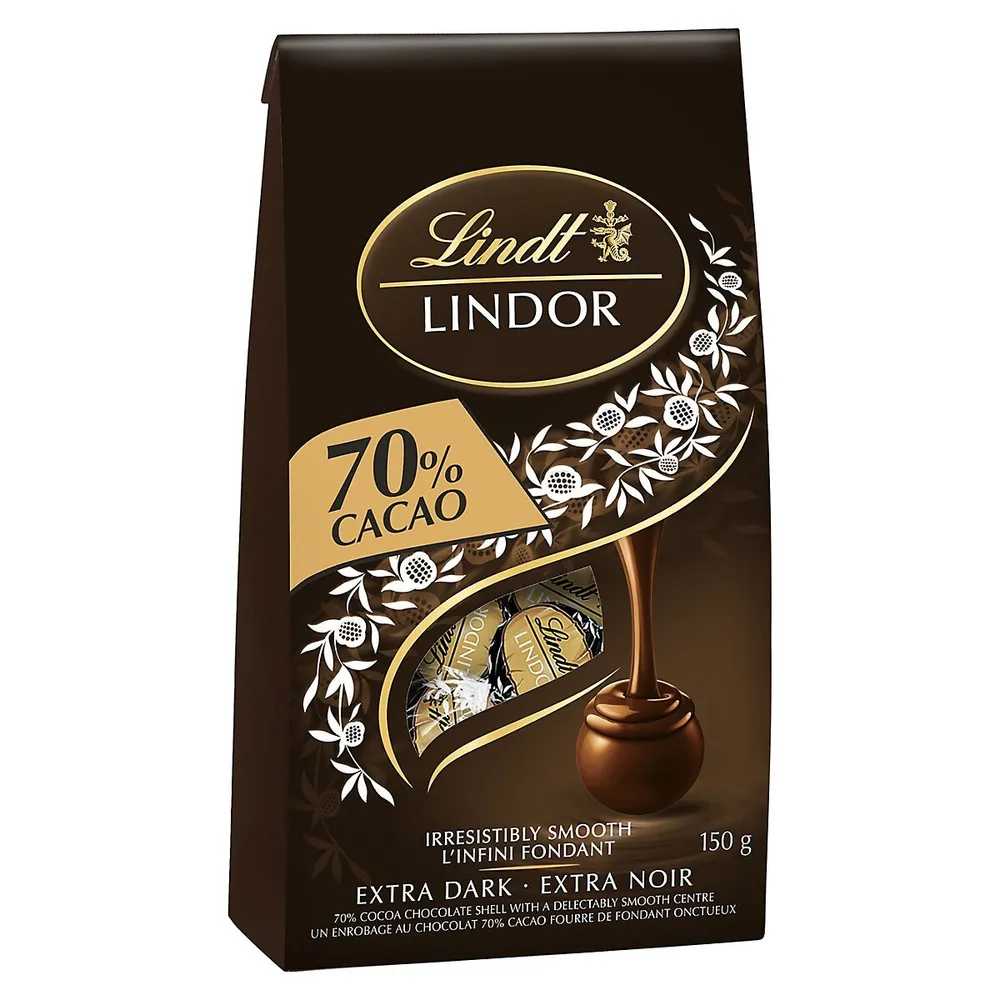 Lindor 70% Cocoa Dark Chocolate Truffle Bag