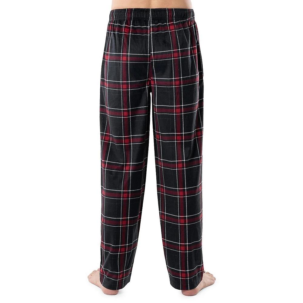 Pantalon de pyjama en molleton soyeux à carreaux