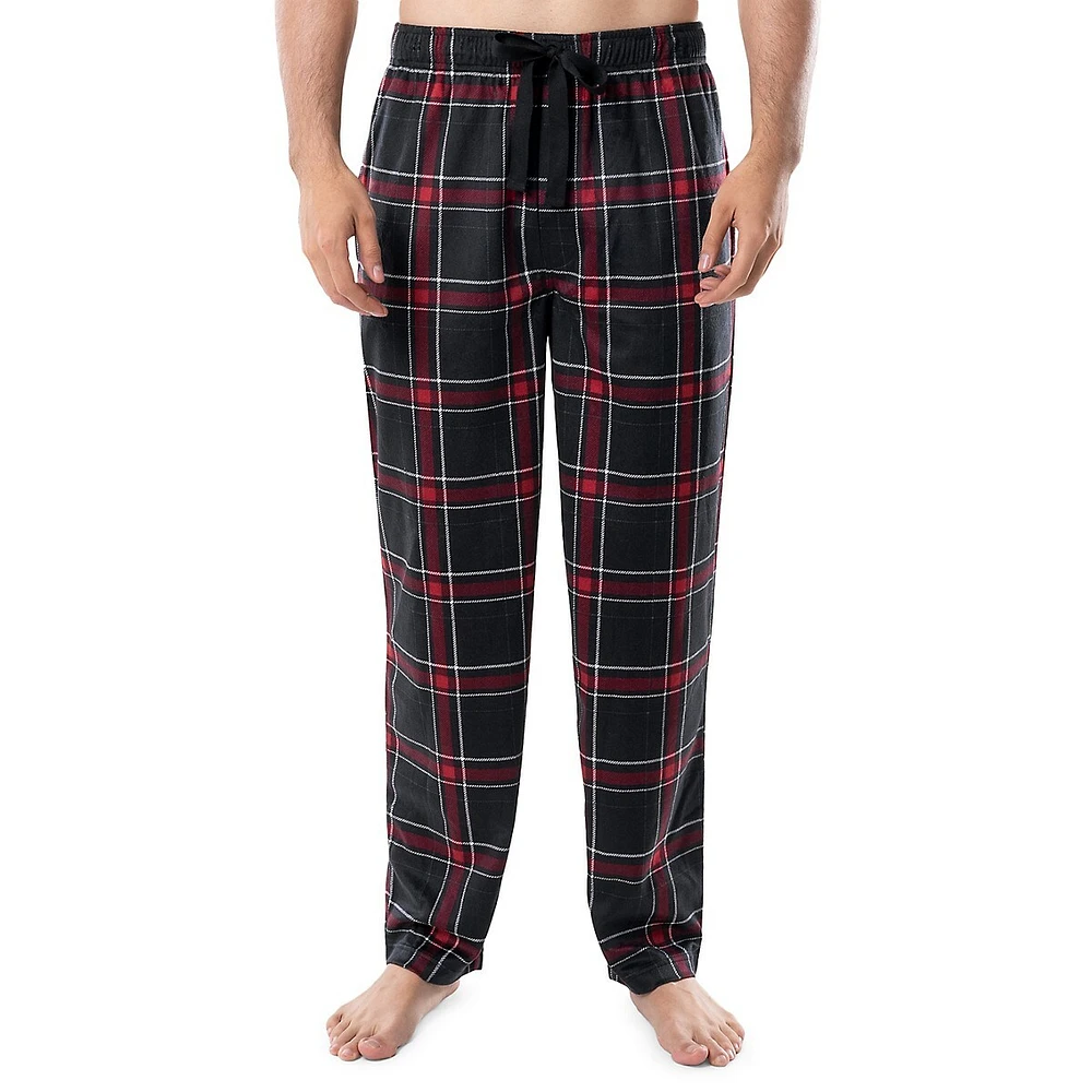 Pantalon de pyjama en molleton soyeux à carreaux