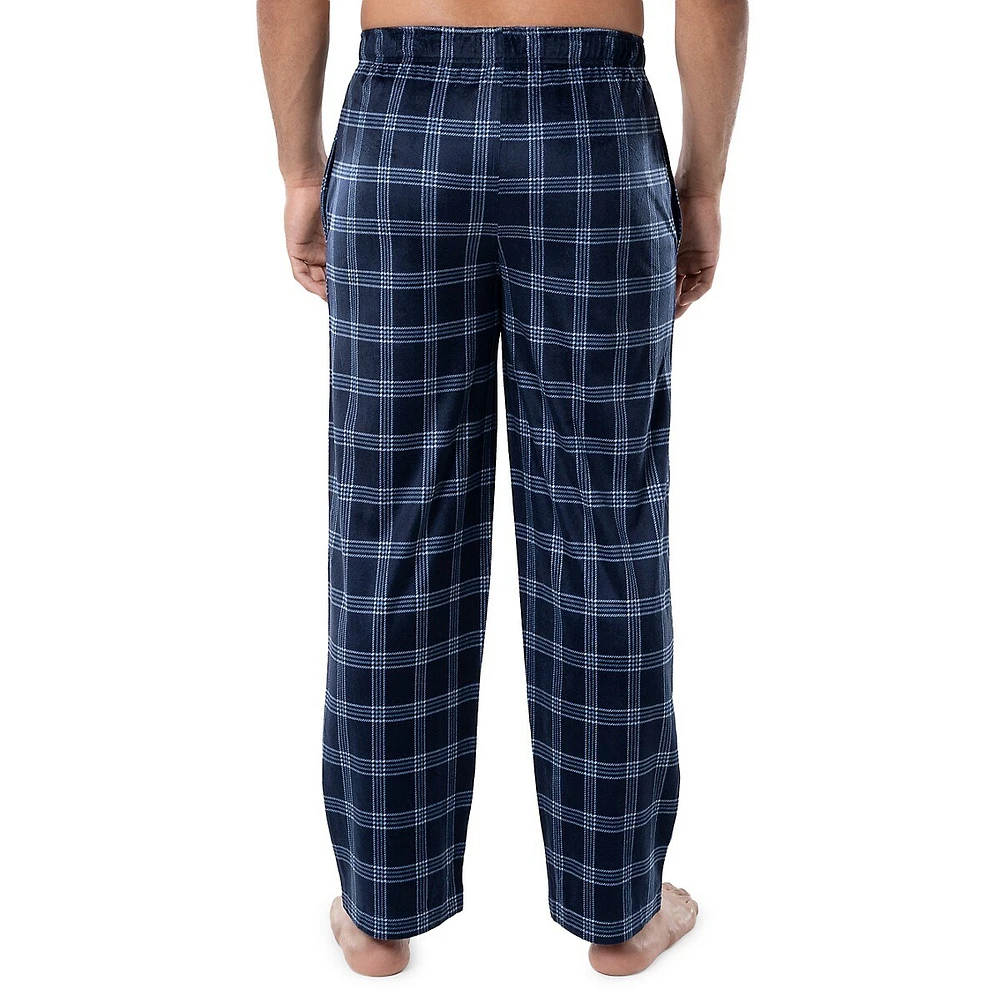 Pantalon de pyjama en molleton soyeux à carreaux