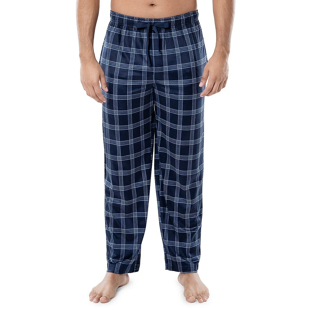 Pantalon de pyjama en molleton soyeux à carreaux