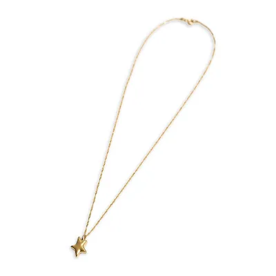 Charm Gemma 14K Goldplated Star Pendant Necklace