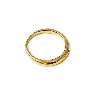 Core Emeile 14K Goldplated Rounded Band Ring