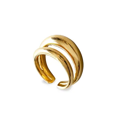 Core Kori 14K Goldplated Double Band Ring