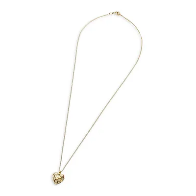 Checkered Georgia 14K Goldplated Pendant Necklace