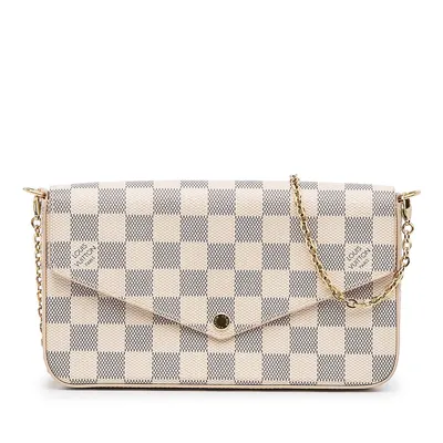 Pre-Owned Louis Vuitton Naviglio Damier Azur White 