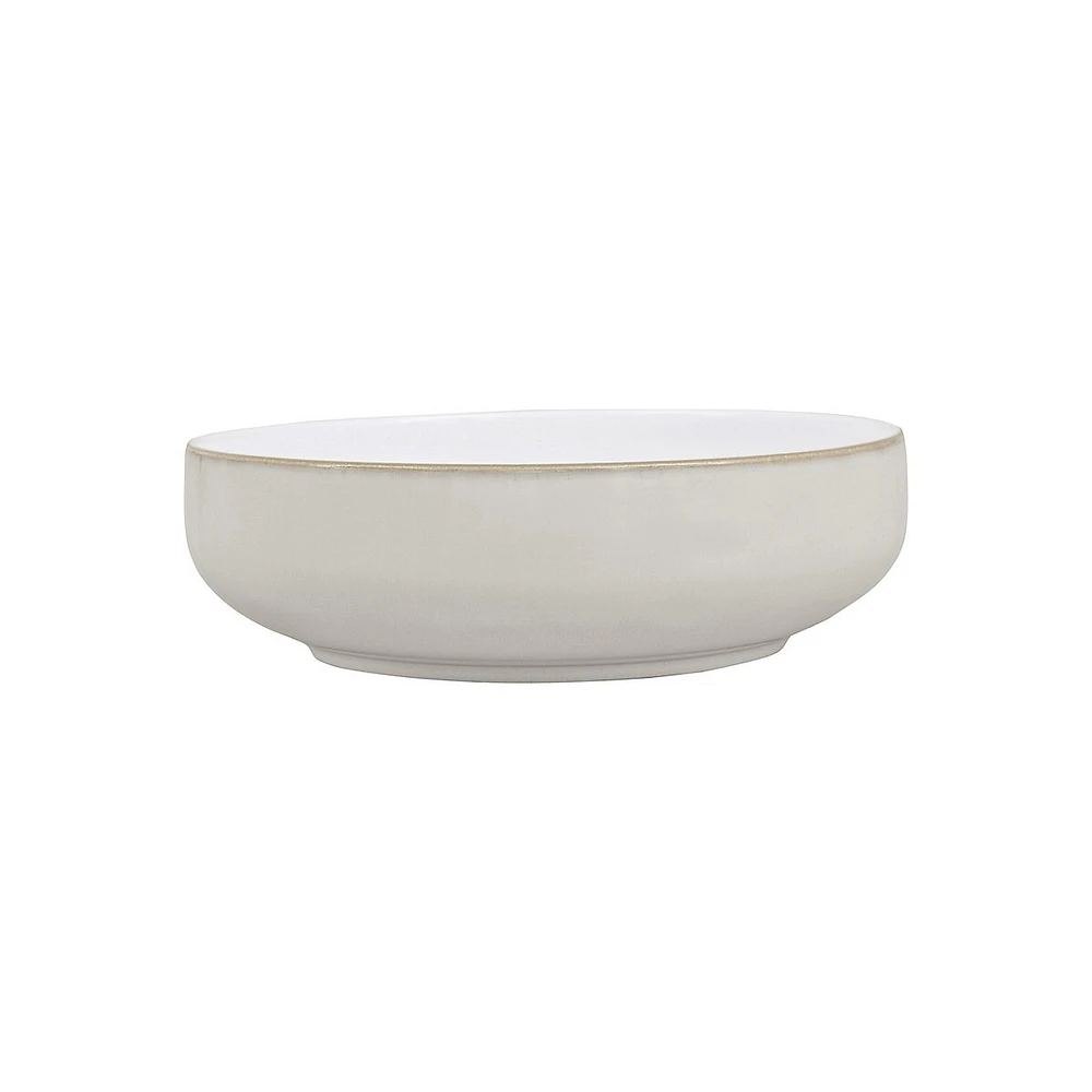 Natural Canvas Stoneware Serving Bowl