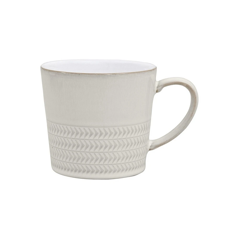 Natural Canvas Stoneware Textured Large Mug