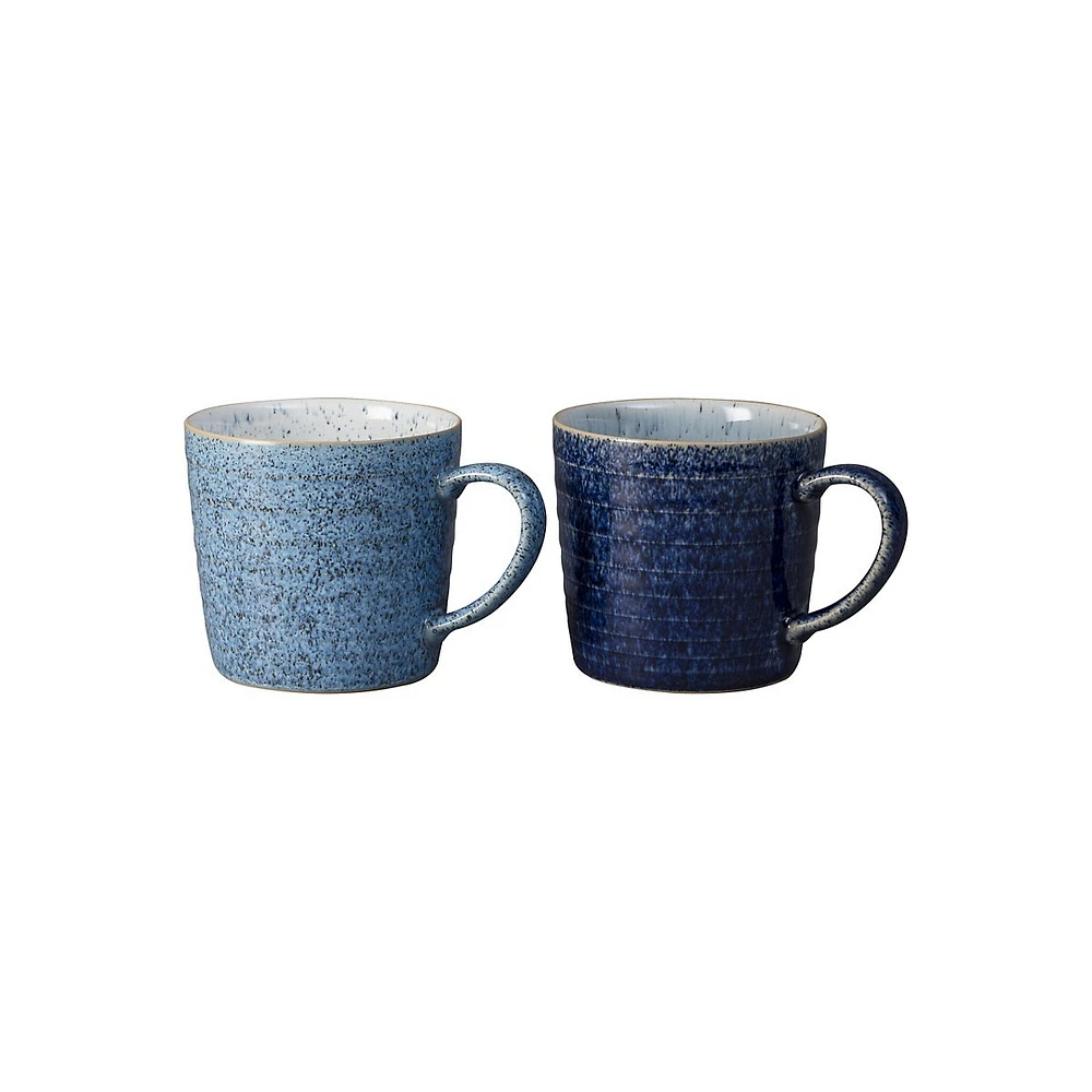 Studio Blue 2-Piece Ridged Mug Set