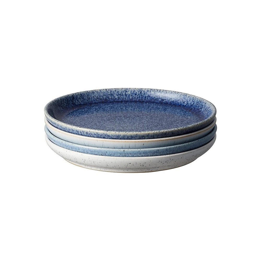 Studio Blue 4-Piece Medium Coupe Plate Set