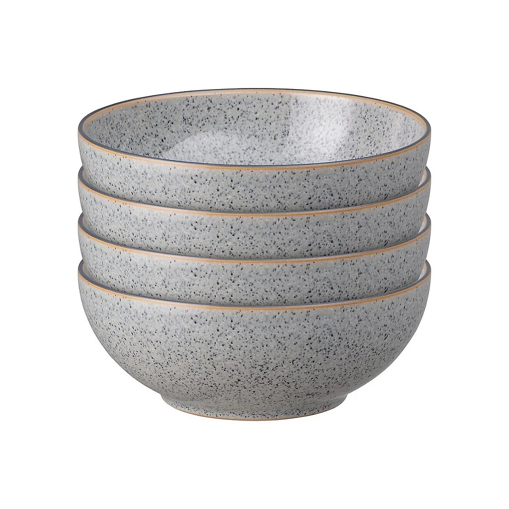 Studio Grey Stoneware 4-Piece Cereal Bowl Set