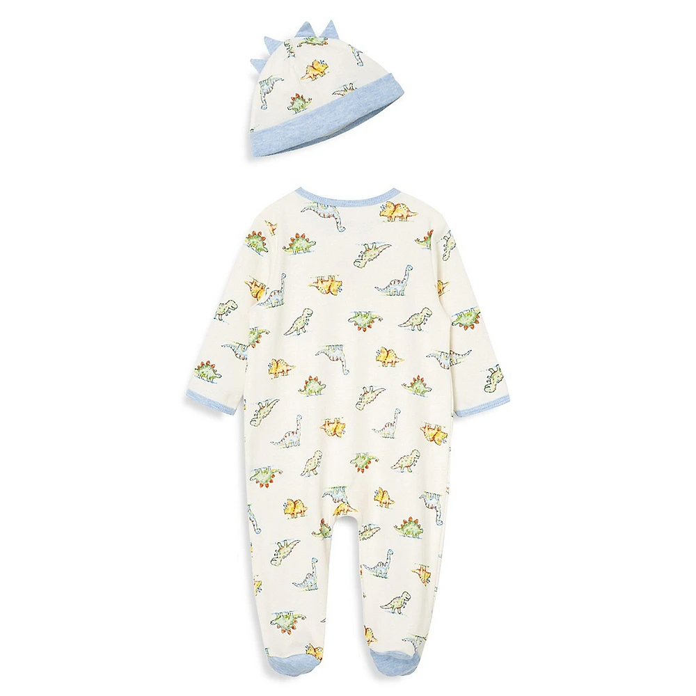 Baby Boy's Dinomite 2-Piece Footie & Spiked Hat Set
