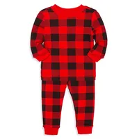 Pyjama à gros carreaux pour bébé garçon, 2 pièces