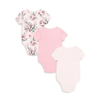 Baby Girl's 3-Piece Floral Bodysuit Pack