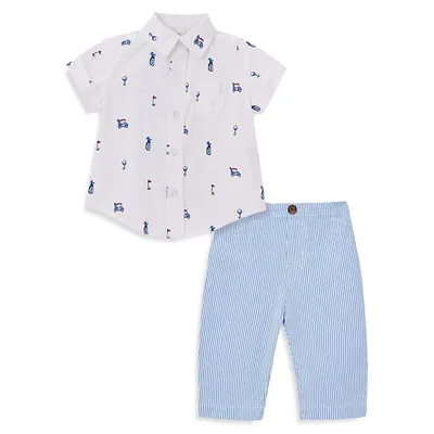 Ensemble chemise et pantalon de golf pour bébé garçon