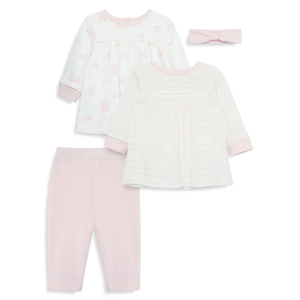 Baby Girl's Charms 4-Piece Organic Cotton Day Set