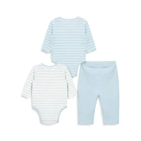 Baby's Wonder 3-Piece Organic Cotton Stripes & Solid Set