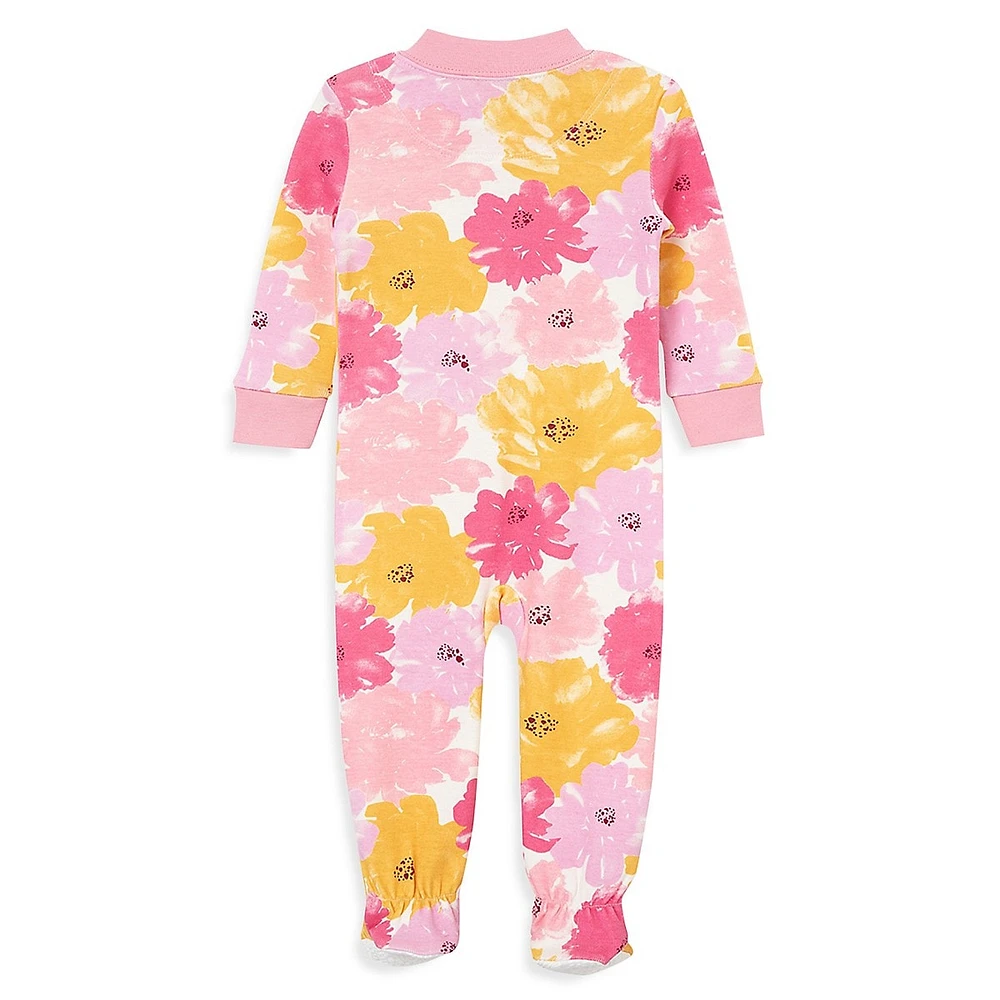 Baby's Floral Footie