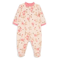 Baby Girl's Rose Fleece Footed Sleeper