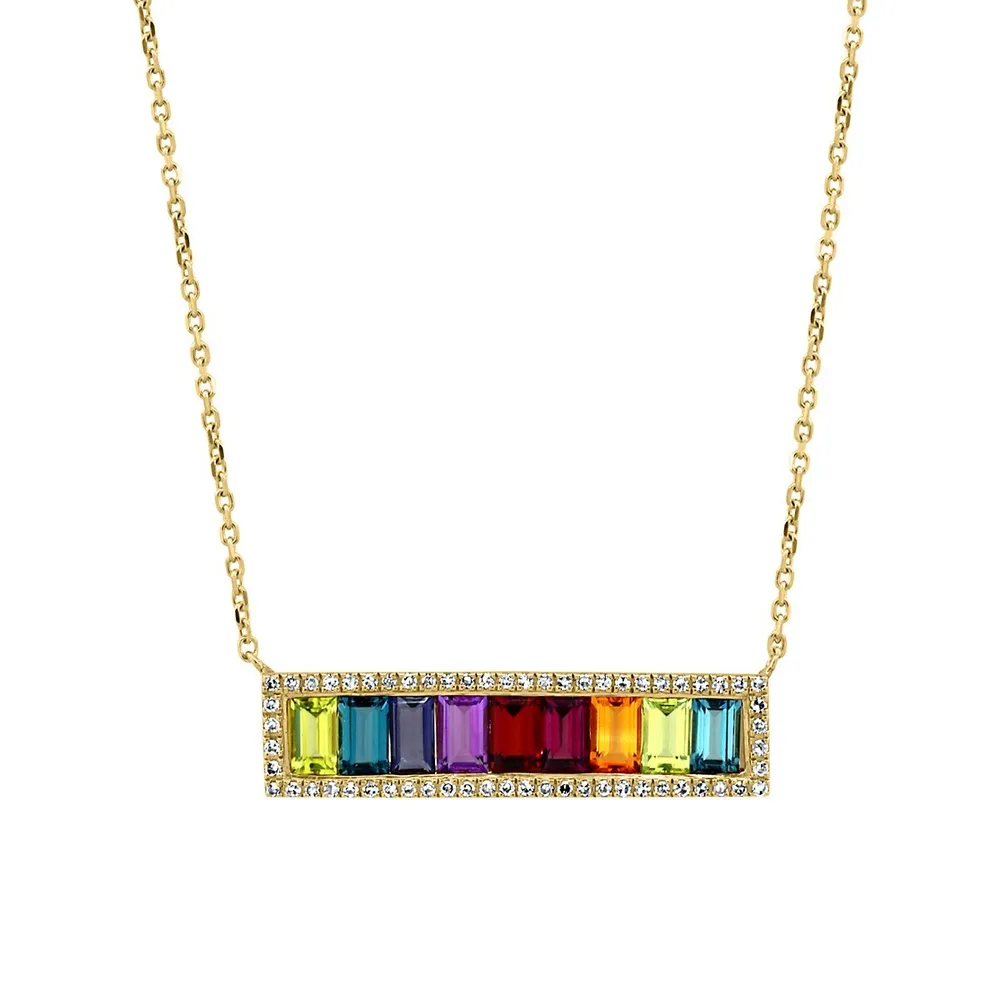 Multi Color Bar Necklace