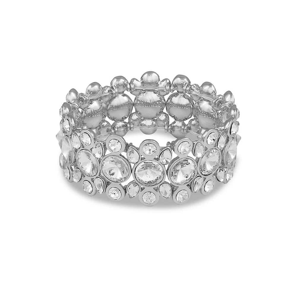 Silvertone & Crystal Bracelet