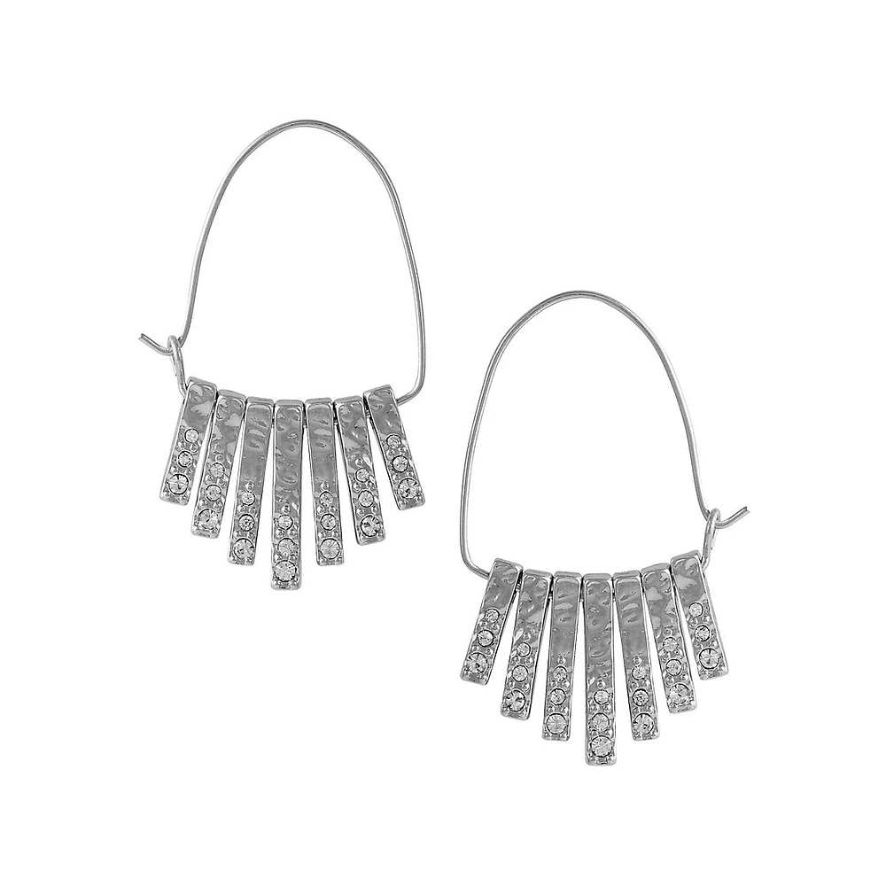 Fall Awakenings Silvertone Chandelier Earrings