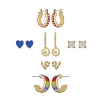 Pride Capsule 6-Pair Studs & Huggie Hoop Earrings Set