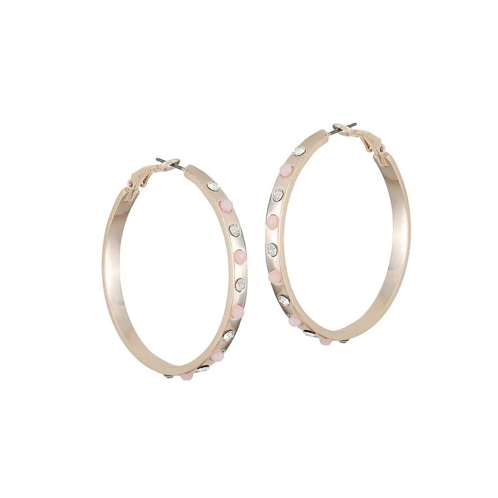 So Lovely Rose Goldtone Hoop Earrings