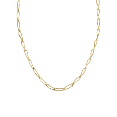 Softened And Twisted Links Warped Chain Necklace