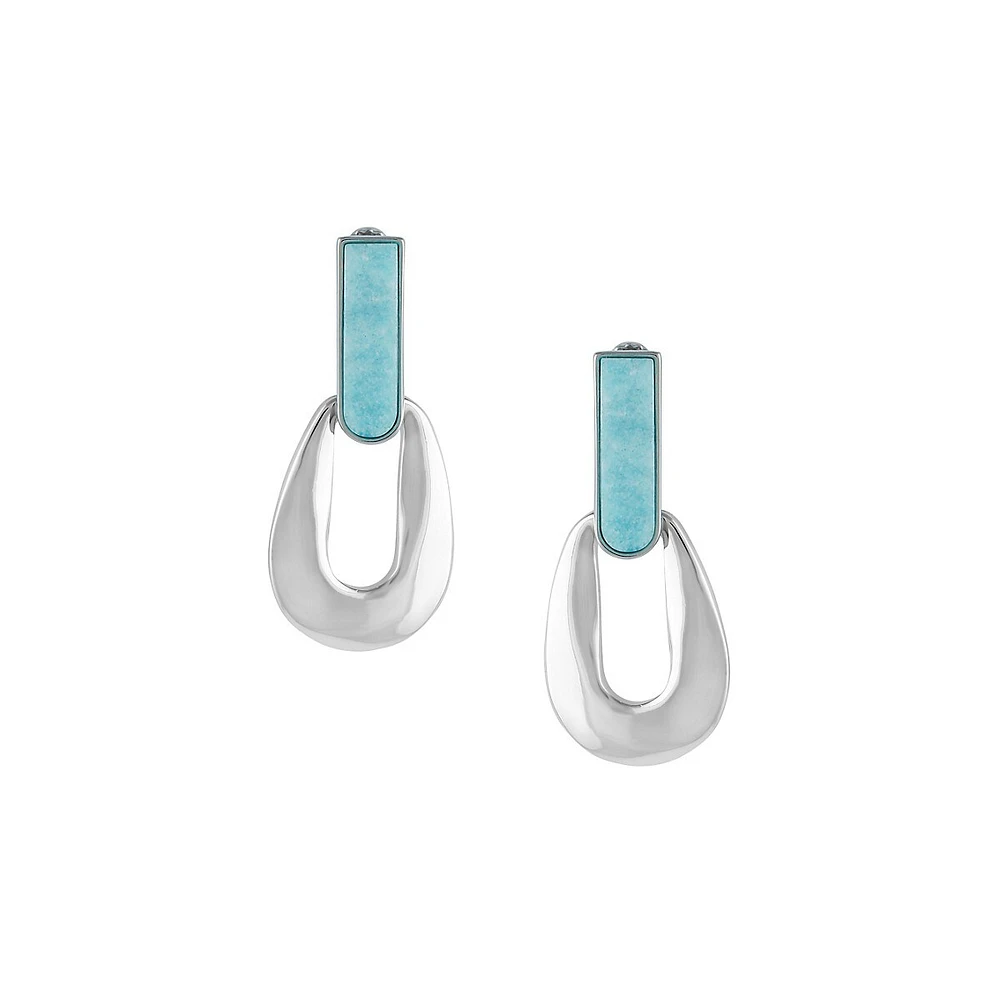 Hoop Update Silvertone Semi Clip Earrings