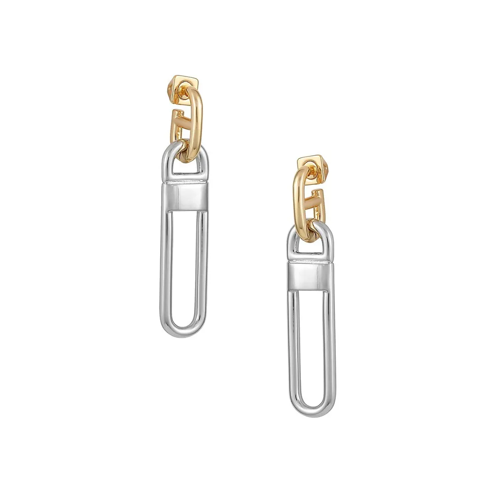 Higher Elevation Two-Tone Link Earrings