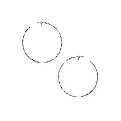 Silvertone Hoop Earrings