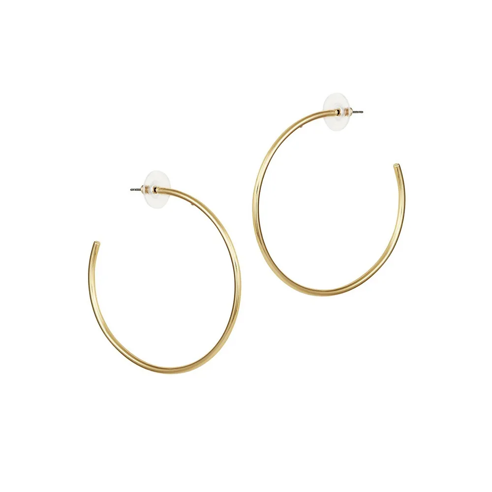 Goldtone Large Hoop Earrings