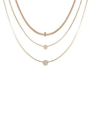 3 tiered gold necklace