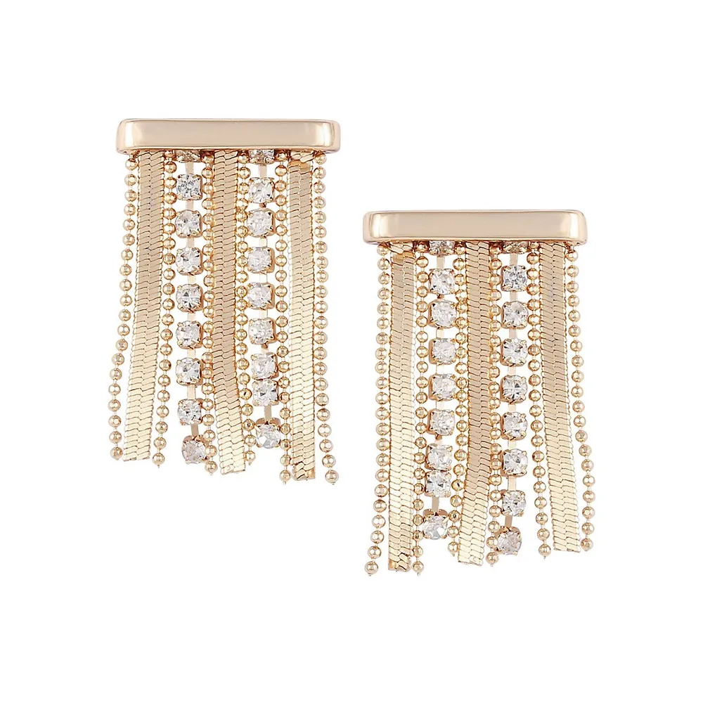 Opulent Fringe Goldtone Mini Fringe Earrings