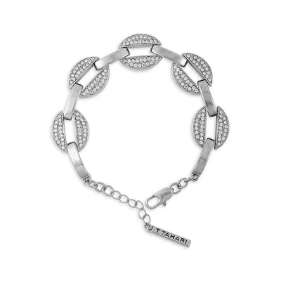 Bracelet en ligne argenté orné de cristaux Perfectly Pave