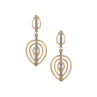 Goldtone & Crystal Drop Earrings