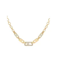 Goldtone Crystal Collar Necklace