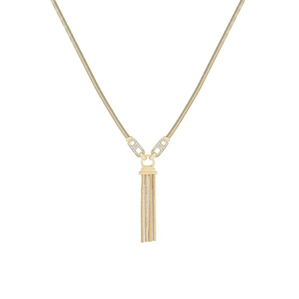 Goldtone Tassel Y-Necklace