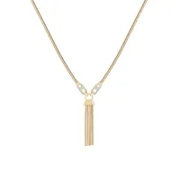 Goldtone Tassel Y-Necklace